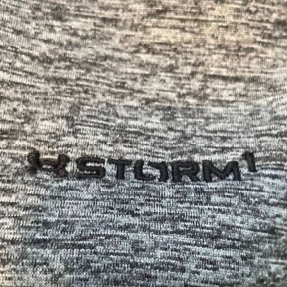 Under Armour Storm1 Fleece Hoodie Sweatshirt Gray Lined Kangaroo Pocket L - Picture 7 of 7
